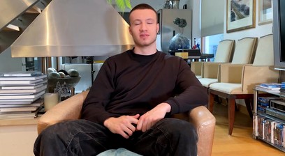 Straight Muscular Hunk Wanks his Massive Thick Uncut Cock & Shoots a Huge Load of Cum into his Face!