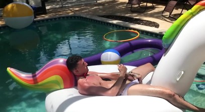 Latin Papi Stroking his Big Curved Cock
