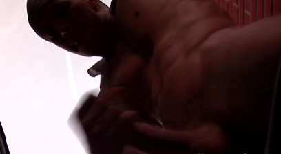Muscly Euro Punk Tugging Cock Outdoors