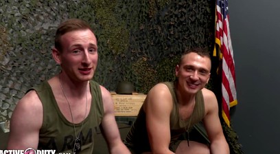 ActiveDuty - Justin Lewis Takes Newbie Jake Cummings Big Dick