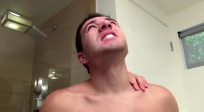 Athletic gays JD Phoenix and Dylan Knight piss and anal fuck