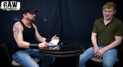 RawFuckBoys - Hairy hung stud fucks blond jock's mouth blindfolded