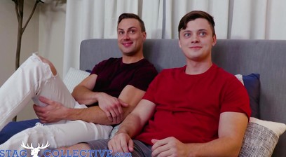 StagCollective - Straight Dude Damien White First Gay Blowjob EVER!