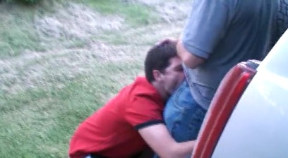 Outdoors blowjob