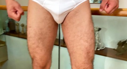 Ultra Fit Gymnast Wanks his Rock Hard Uncut Cock & Fires a Monster Load of Cum!