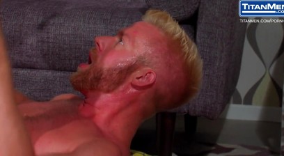 Bearded Blond Buttfucks Black Stud