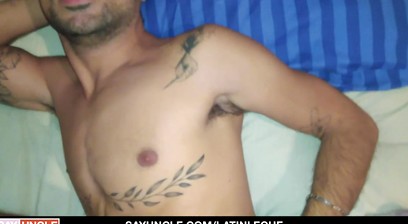 Tattooed Latin Macho Makes His First Porn On Camera