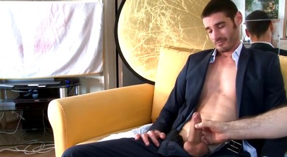 Straight Salesman Gets Serviced his Big Cock in Spite of him !