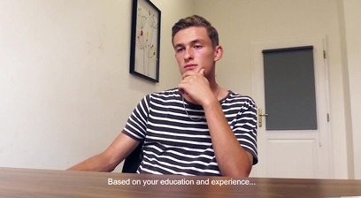DIRTY SCOUT 206 - Twink With Striped Shirt Has To Get Dirty To Earn The Job