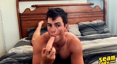 Sean Cody - Archie Is Bored And Horny At Home So He Strokes His Cock While Having A Dildo In His Ass