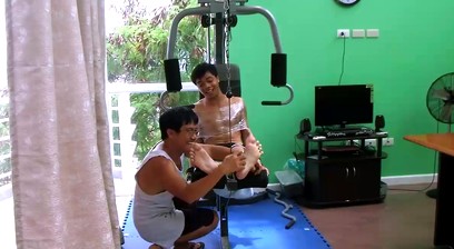 Ticklish Gym Buddy