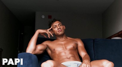 Papi - Curly Haired, Green-Eyed JJ Teases Us By Masturbating His Big Cock