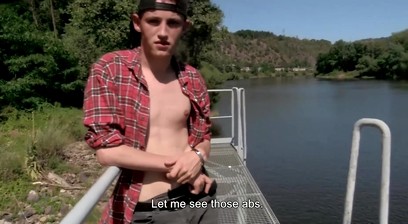 CZECH HUNTER 553 - Tall Twink Doesn't Hesitate To Parade His Huge Dong Around When He Gets Offered M