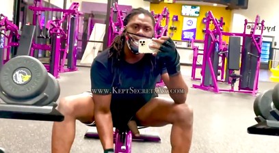 MY DICK FELL OUT WHILE WORKING OUT