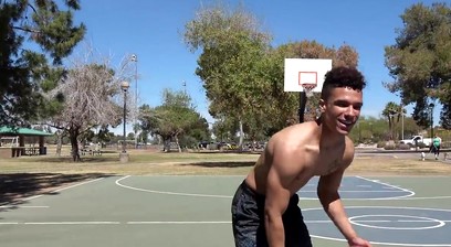 Athletic Basketball Stud Lonny Ball Jerks Off