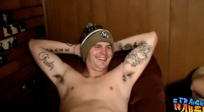Straight guys Lex Lane and Daniel Delong masturbate in group