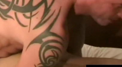 Sturdy inked Germans barebacked in doggystyled during orgy