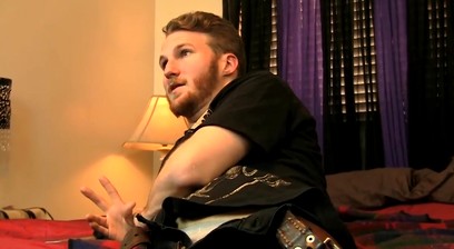 Deviant amateur Luke Mason masturbates cock and cums solo