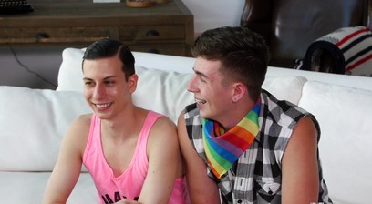 Shane Omen and Jaken Harden get interviewed and fucked in a gay casting.