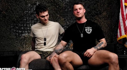 Slutty Tatted N'twink Soldiers Flip Fuck - Jason Windsor, Tyler James