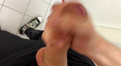 Hot Boy Jerkin off in Toilet at Gym (RISKY)/ almost Caught ! /hunks /cute