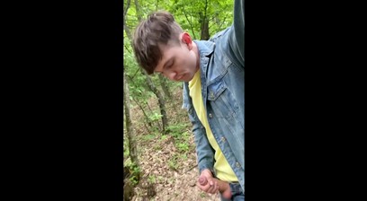 Hot Boy Jerking Big Dick OUTDOORS / Huge Load / Massive Cock / Sexy / Handsome / Teen / JOI /