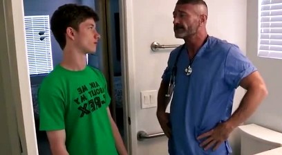 Dr Daddy teaches son about anatomy
