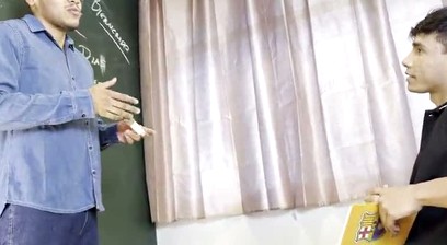 Spanish teacher breaking into the little ass of a naughty twink student.